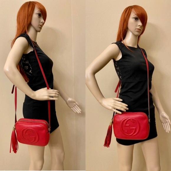 GUCCI Soho Disco Red Leather Crossbody Purse (308364 002123) - Picture 16 of 16
